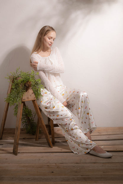 【NEW】Satin Pants white